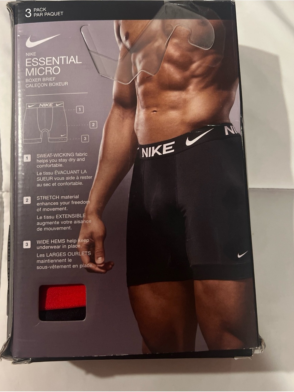 Nike Essential Micro Boxer Briefs — (3 Pack) - Picture 2 of 3